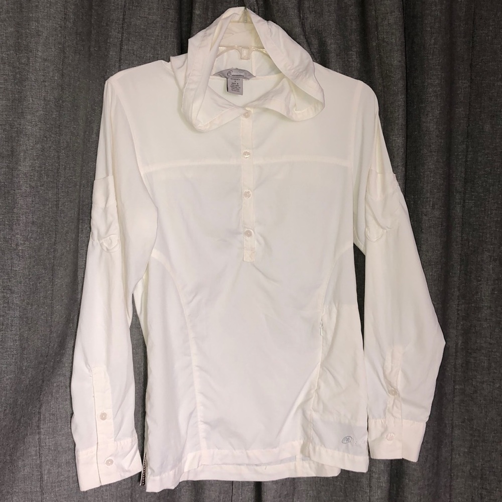 White Cloud Veil hooded camp shirt